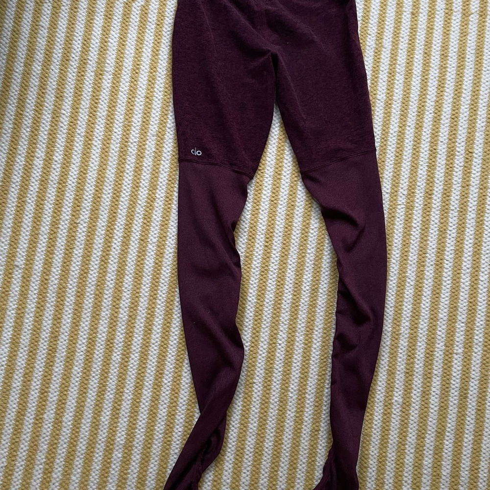 ALO Yoga Deep Burgundy Leggings